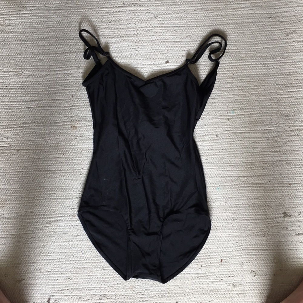 Black thin strap leotard